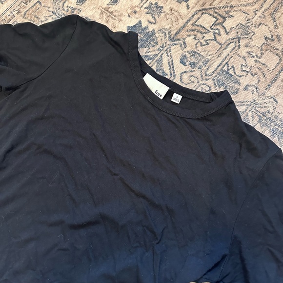 Wilfred Black Bair T-Shirt Dress Tie Front Wrap Short Sleeve small - Picture 3 of 4